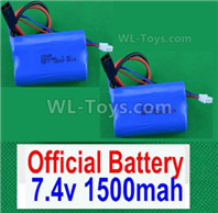 HBX 12895 Parts-Lipo Batteries Packs. total 2pcs. 7.4V 1500MAH Lipo Battery-12225